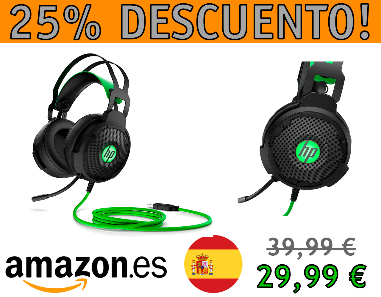 AURICULARES GAMING HP PAVILION 600 – SONIDO ENVOLVENTE 7.1
