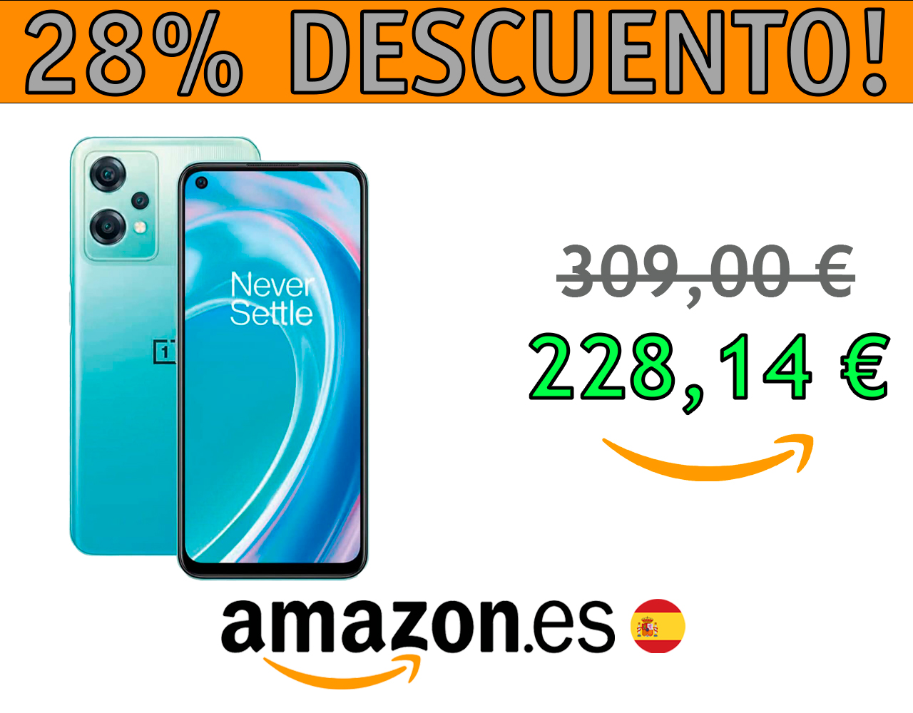 SMARTPHONE ONEPLUS NORD CE 2 LITE 6,59″ 5G CON 6GB RAM/128GB ROM
