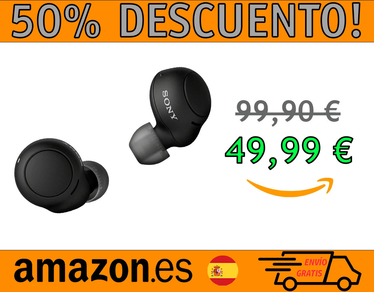 AURICULARES «TRUE WIRELESS» SONY WF-C500, HASTA 20 HORAS DE AUTONOMÍA