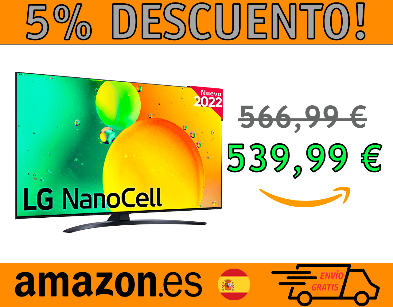 TELEVISOR SMART TV LG WEBOS22 55 PULGADAS 55NANO766QA