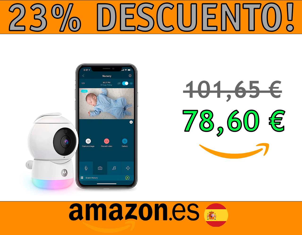 CÁMARA DE VIDEO PARA BEBÉS MOTOROLA PEEKABOO
