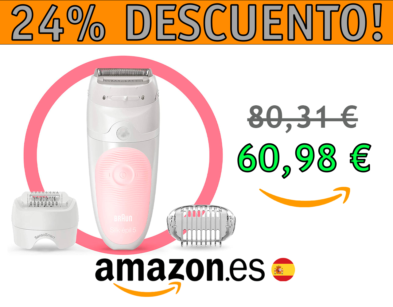 DEPILADORA BRAUN SILK-ÉPIL 5 PARA MUJER 3 EN 1