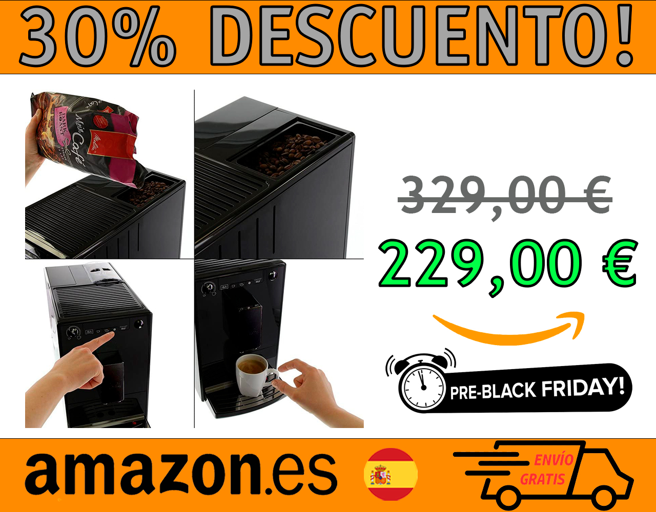 CAFETERA SUPERAUTOMÁTICA CON MOLINILLO MELITTA CAFFEO SOLO E950-222
