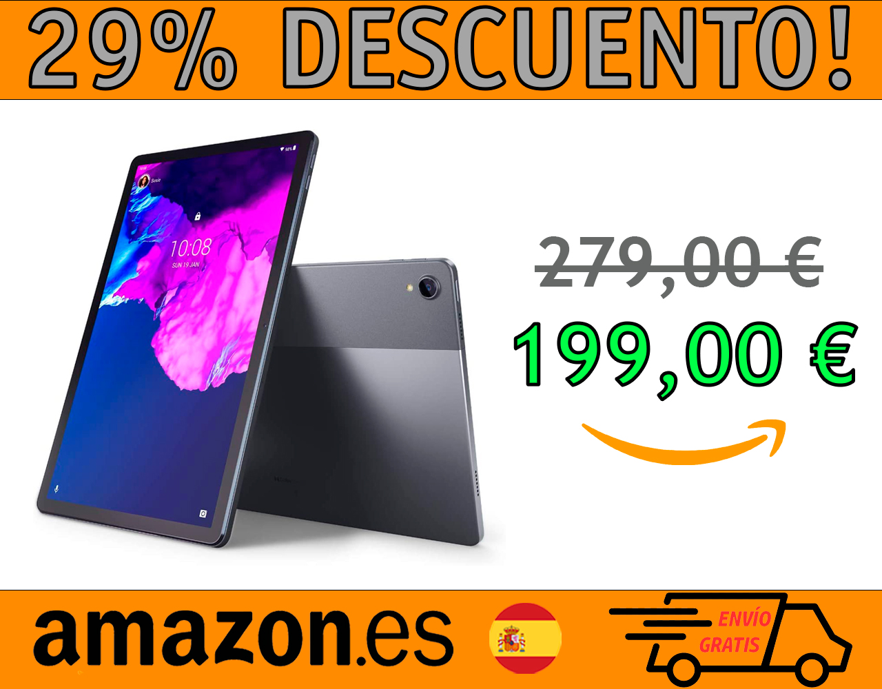 TABLET LENOVO TAB P11″ 2K (SNAPDRAGON 662, 4 GB DE RAM, 128 GB)