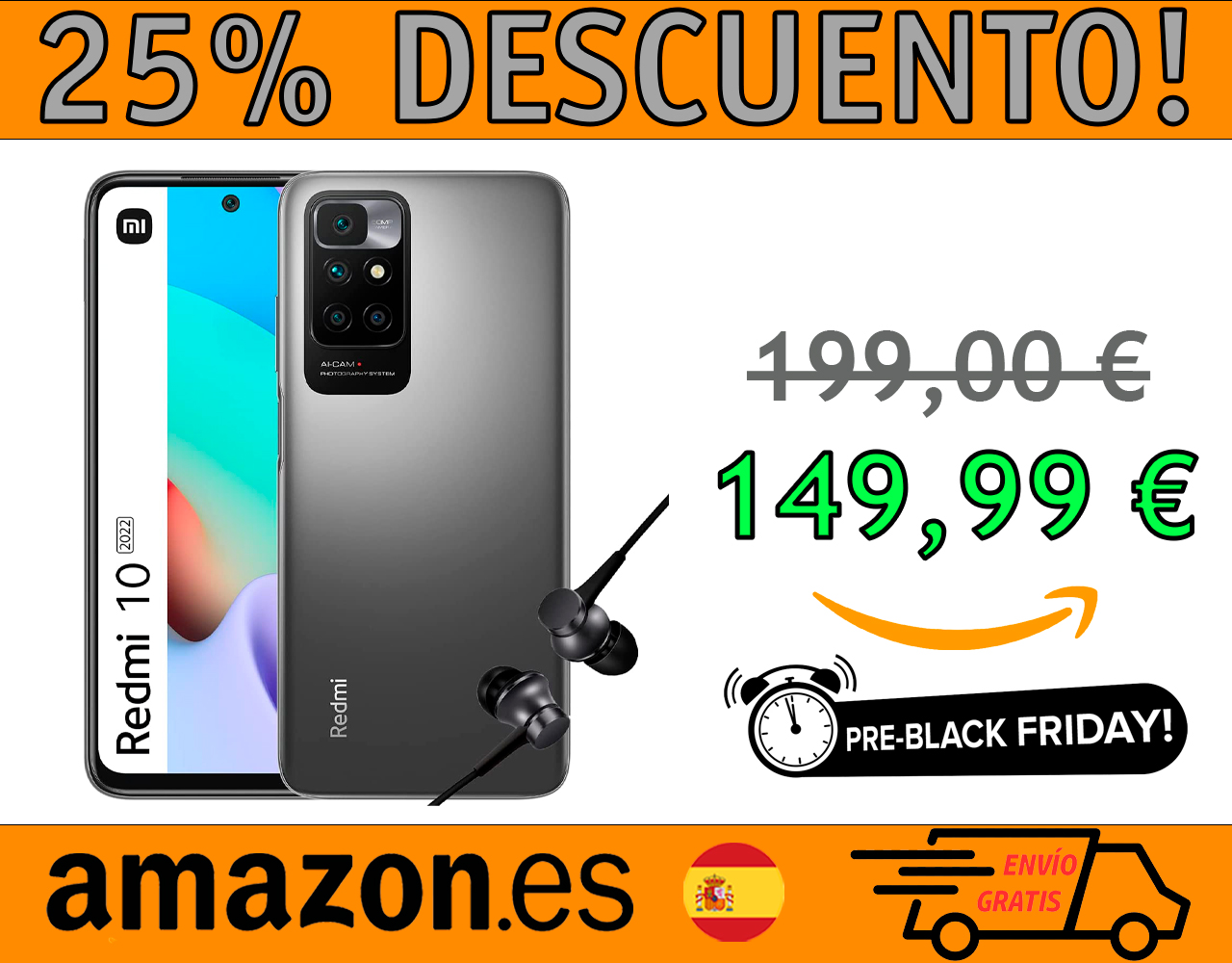 SMARTPHONE XIAOMI REDMI 10 2022, DE 4+128GB