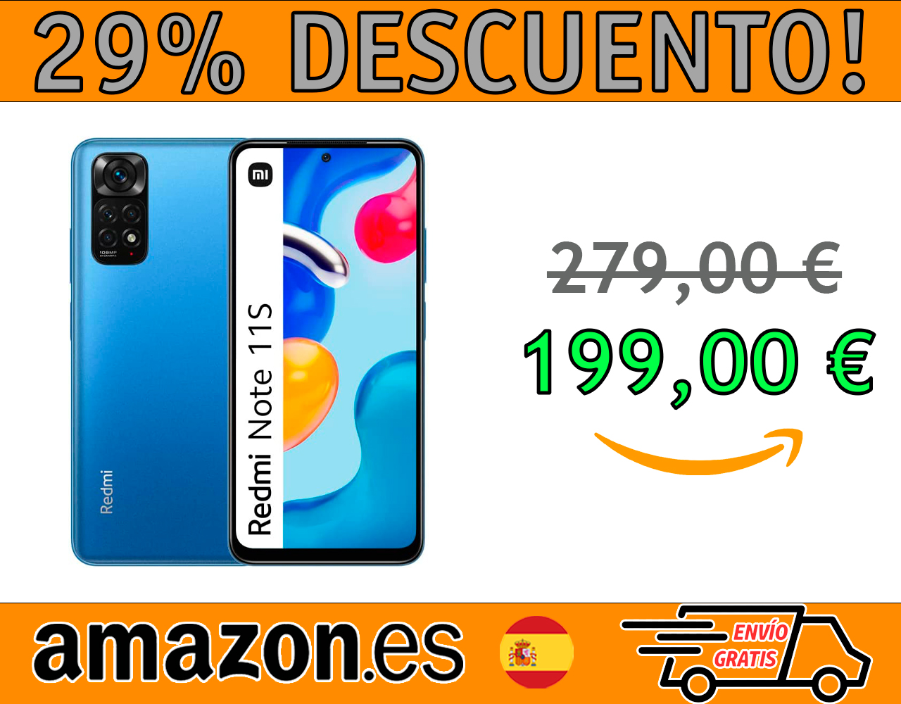 SMARTPHONE XIAOMI REDMI NOTE 11S 6+128GB