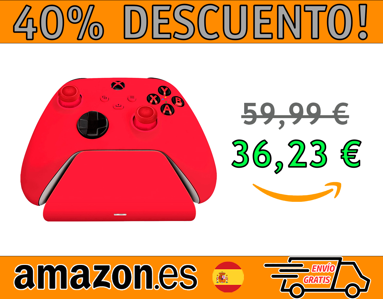 ESTACIÓN DE CARGA RAPIDA UNIVERSAL RAZER (PULSE RED)
