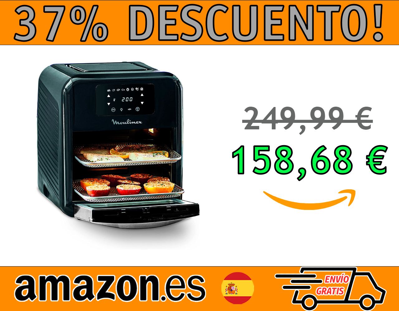 FREIDORA DE AIRE MOULINEX EASY FRY OVEN & GRILL