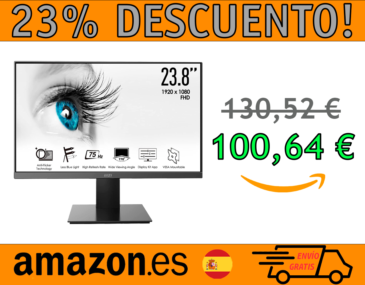 MONITOR PROFESIONAL FHD MSI PRO MP241X PANTALLA DE 23.8” (60CM)