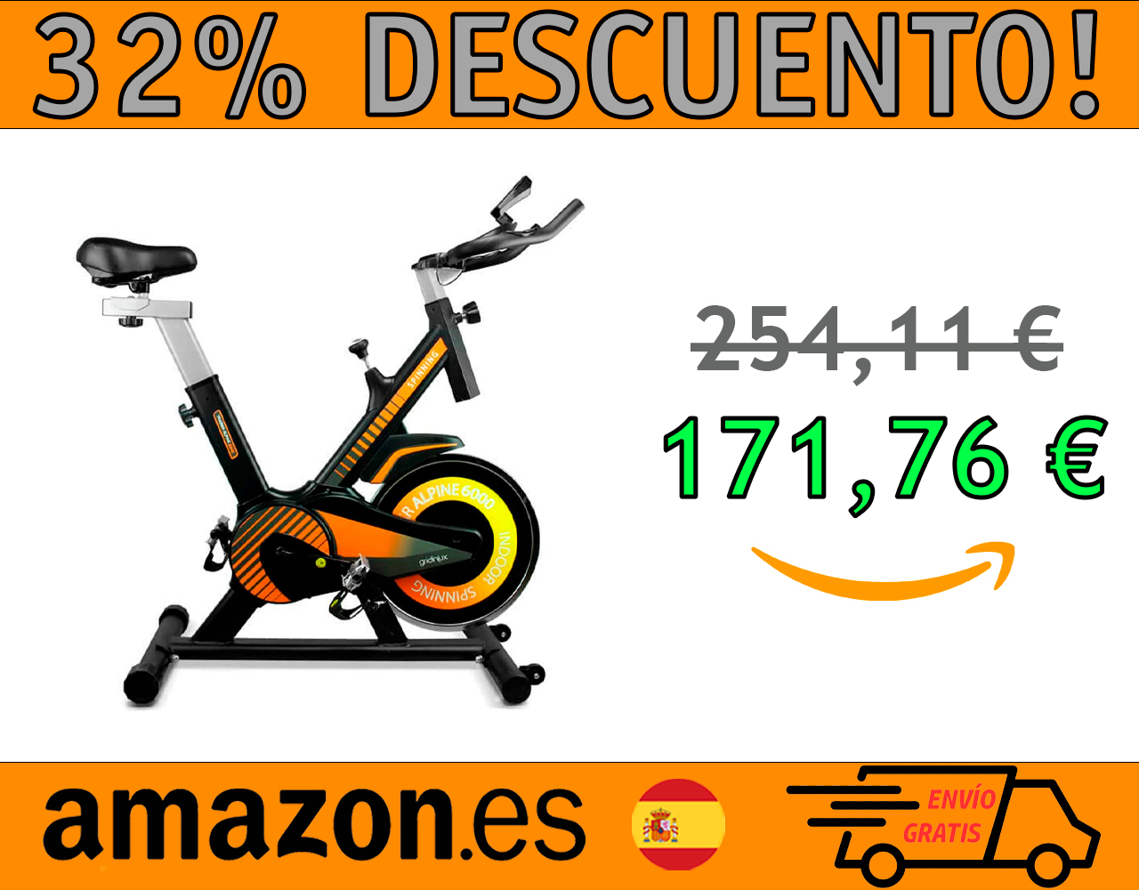 BICICLETA ESTÁTICA GRIDINLUX TRAINER ALPINE 6000