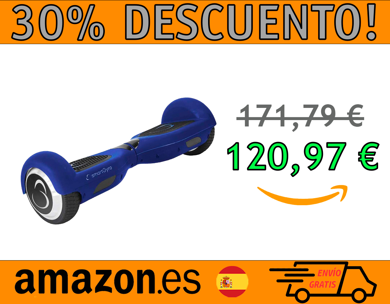 PATINETE ELÉCTRICO HOVERBOARD SMARTGYRO X2 UL BLUE 6,5″