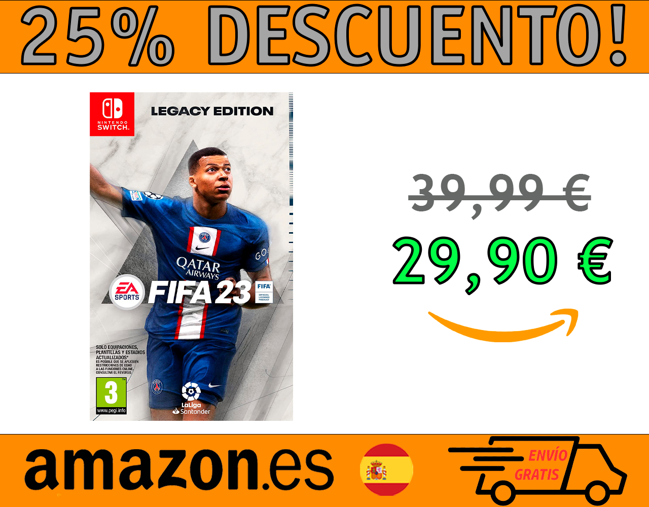 JUEGO NINTENDO SWITCH FIFA 23 LEGACY EDITION.