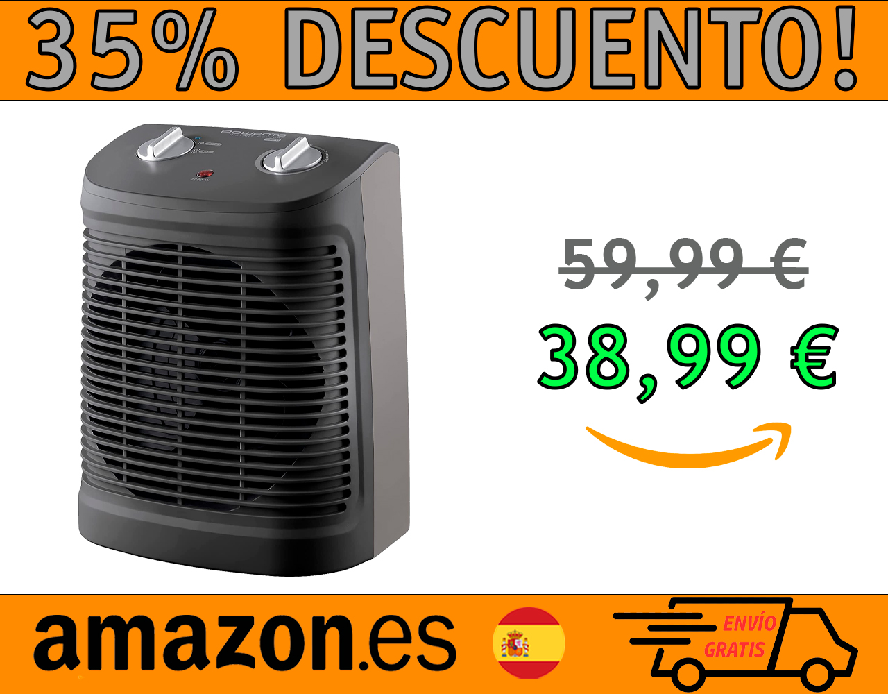 CALEFACTOR COMFORT COMPACT ROWENTA SO2320, 2000W