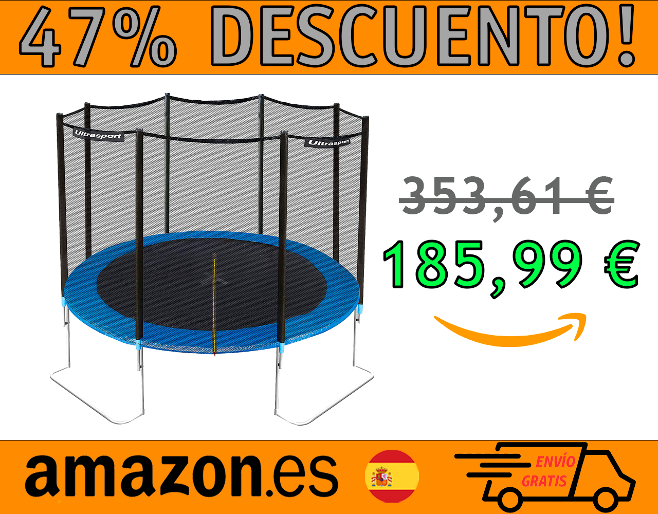 TRAMPOLÍN PARA NIÑOS ULTRASPORT, DIÁMETRO 180-430 CM