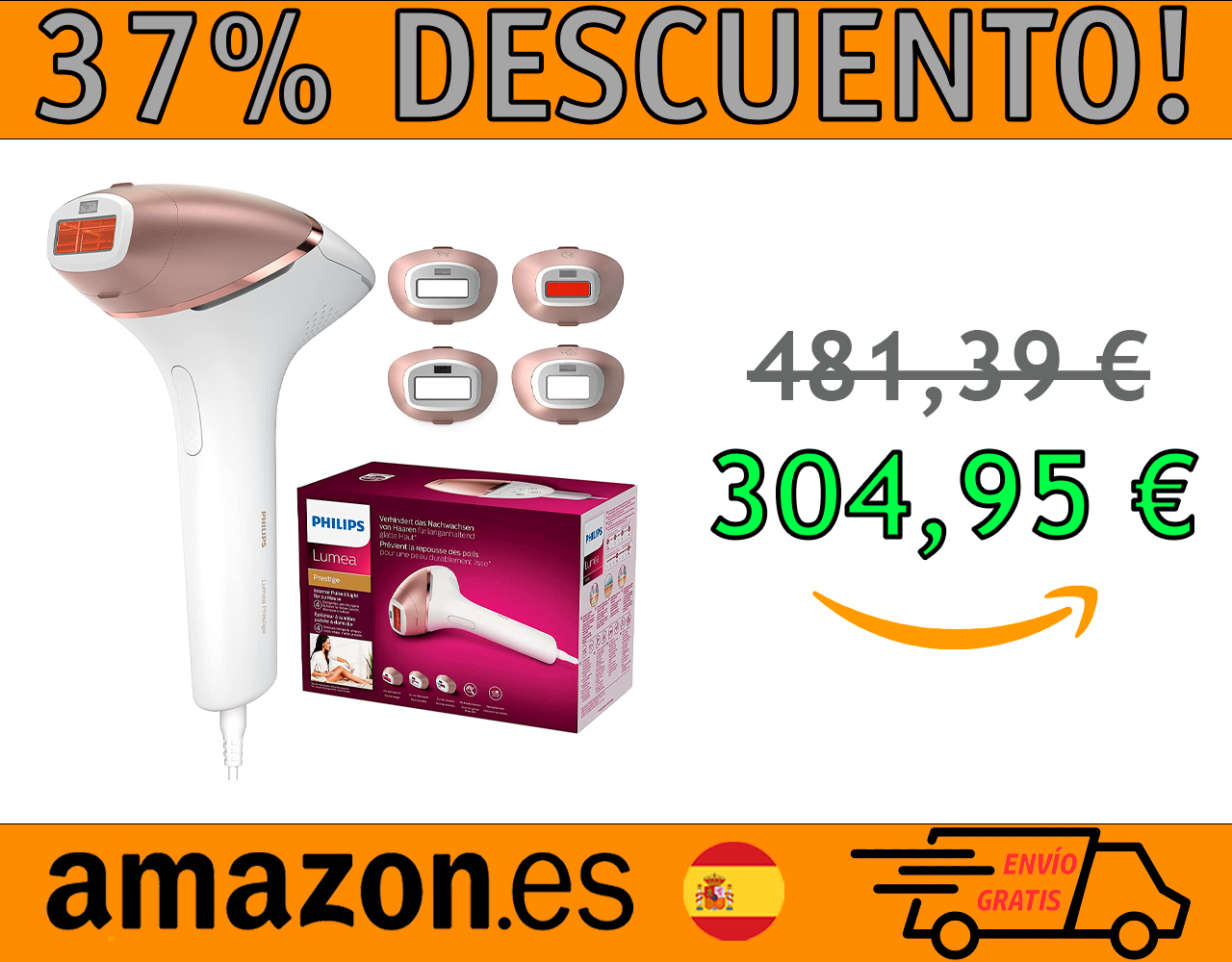 DISPOSITIVO DE DEPILACIÓN PHILIPS LUMEA IPL PRESTIGE (BRI948/00)