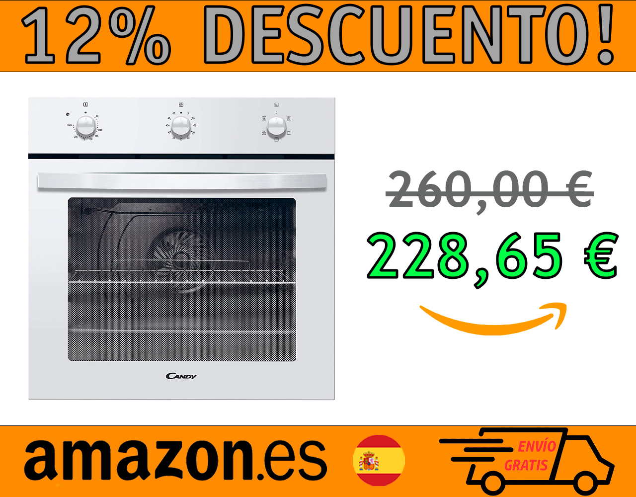 HORNO MULTIFUNCIÓN CANDY IDEA FIDC B502, 65L, 2100W