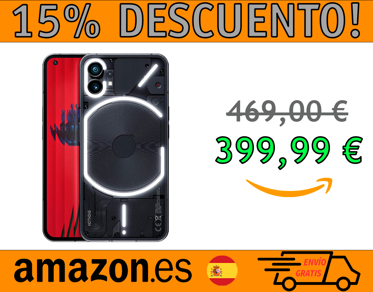 NOTHING PHONE (1): 8 GB RAM + 128 GB, GLYPH INTERFACE