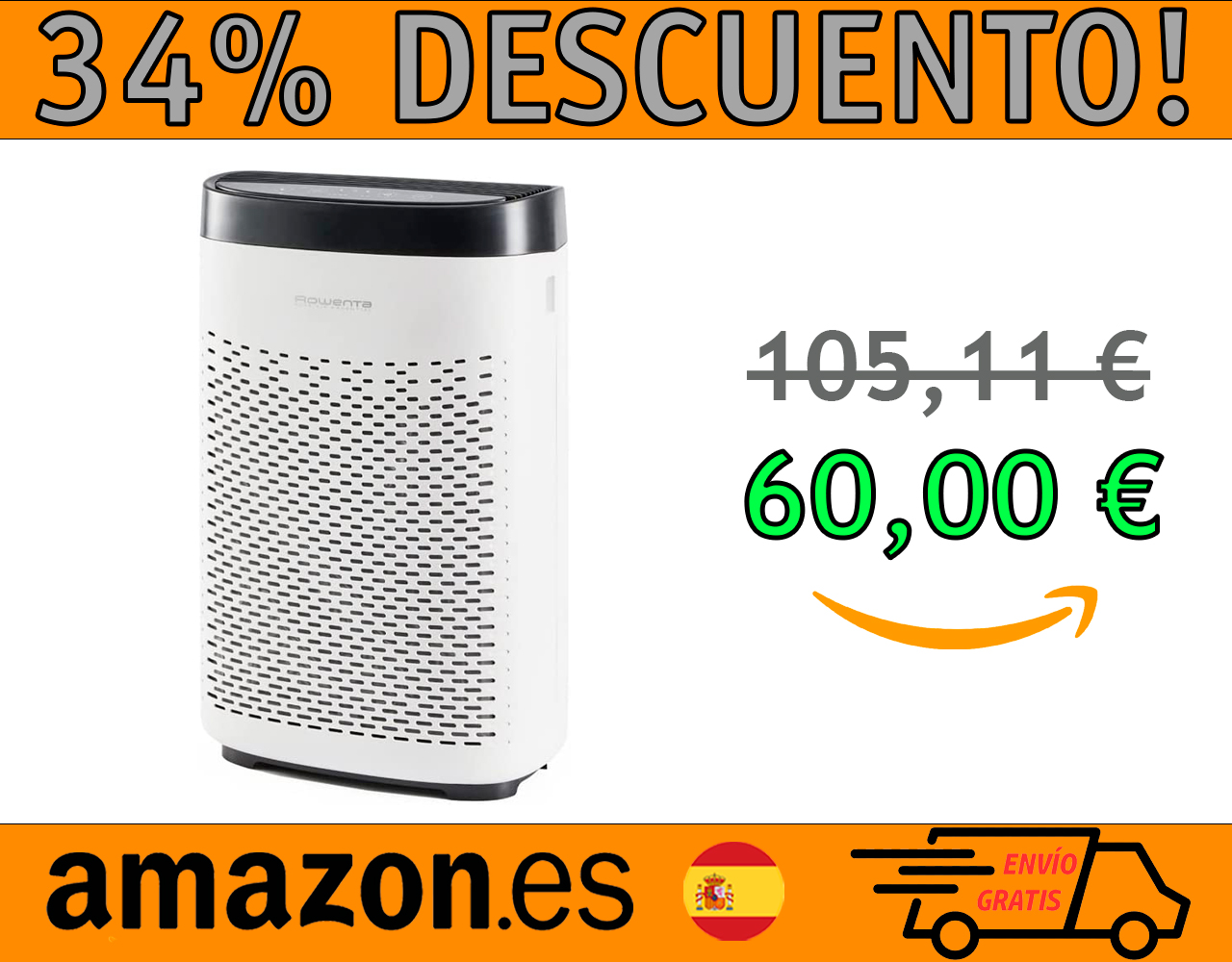 PURIFICADOR DE AIRE ROWENTA PURE AIR ESSENTIAL PU2530