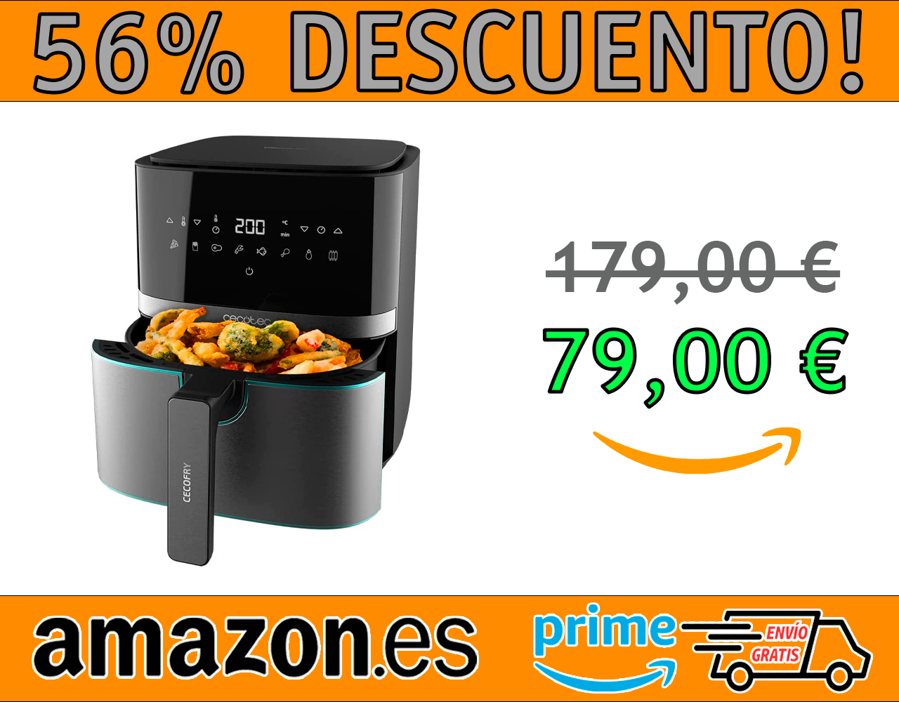 FREIDORA DE AIRE CALIENTE 5,5 L CECOTEC INOXBLACK 5500 PRO