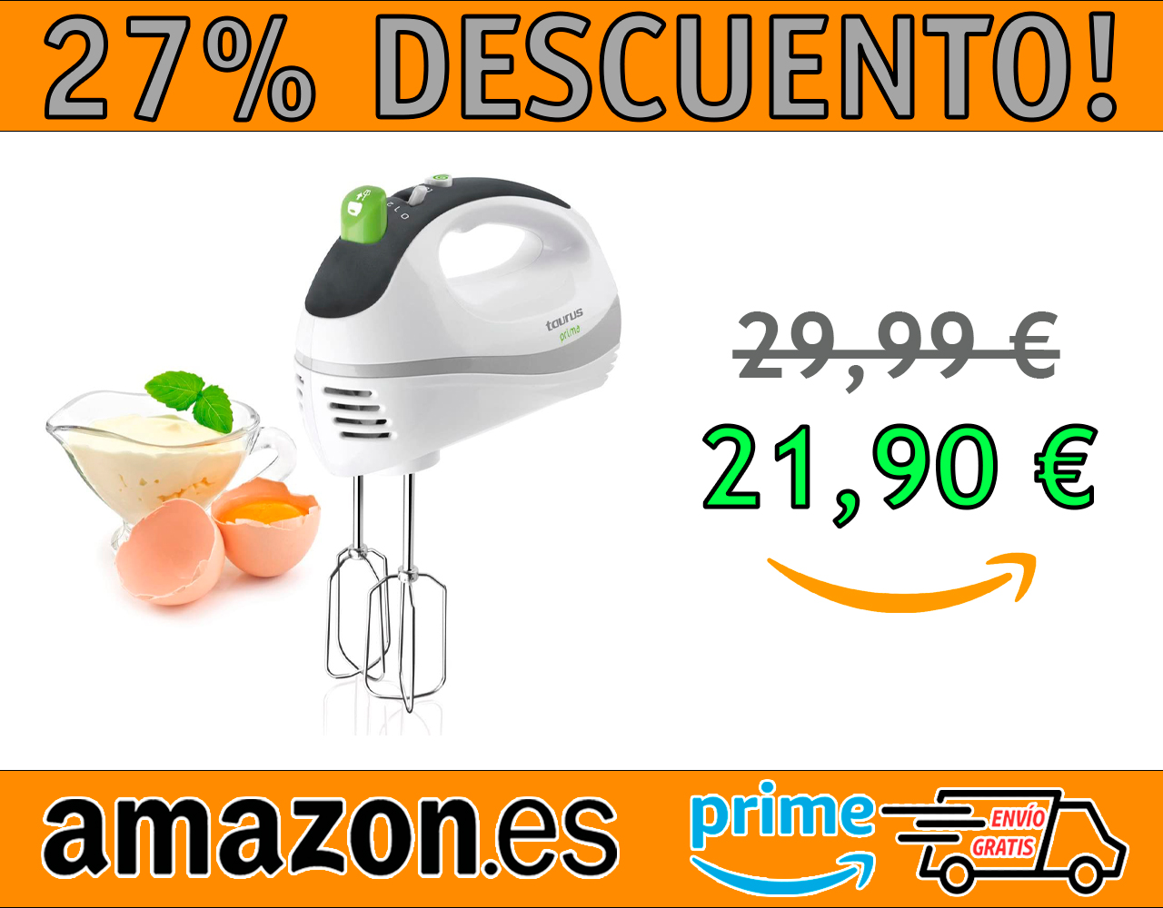 BATIDORA AMASADORA DE REPOSTERÍA TAURUS PRIMA 300W