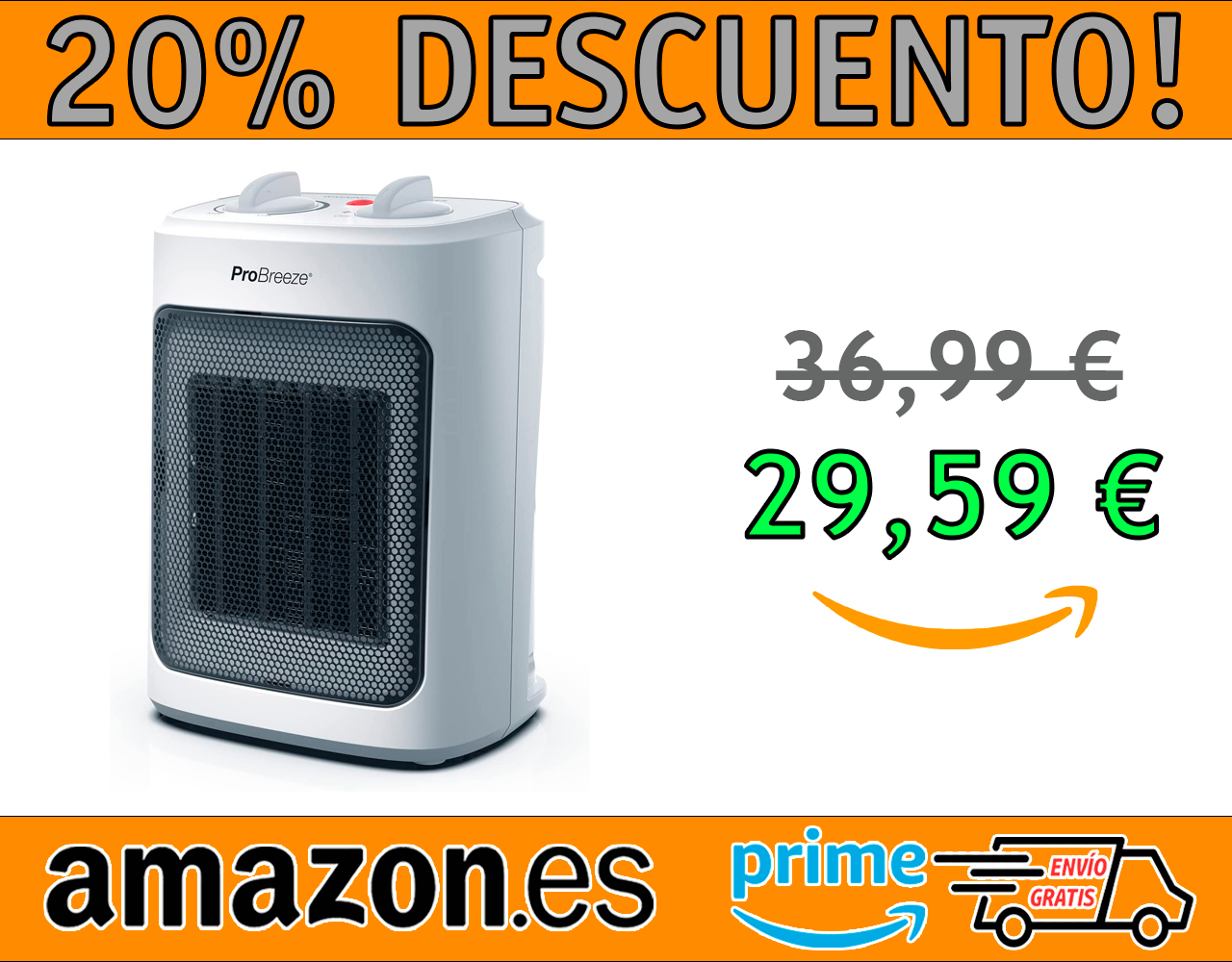 MINI CALEFACTOR CERÁMICO PRO BREEZE DE 2000W