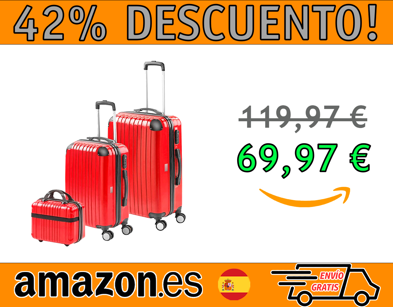 JUEGO 2 MALETAS Y NECESER GRIDINLUX, SET DE MALETAS DE VIAJE