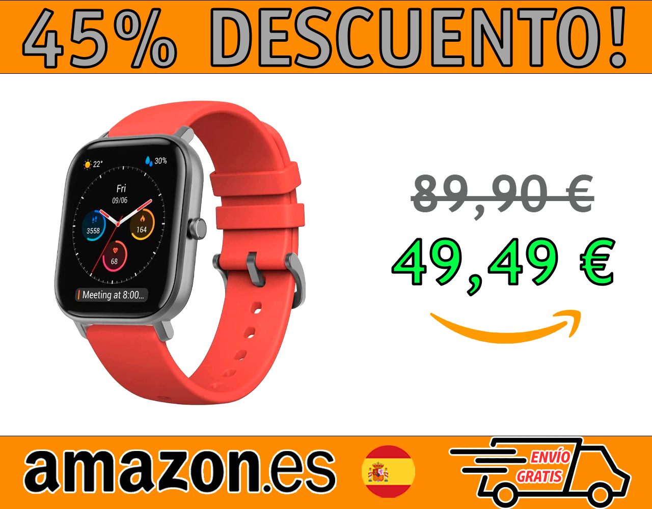 SMARTWATCH AMAZFIT GTS-ORANGE-1 UNISEX ADULTO