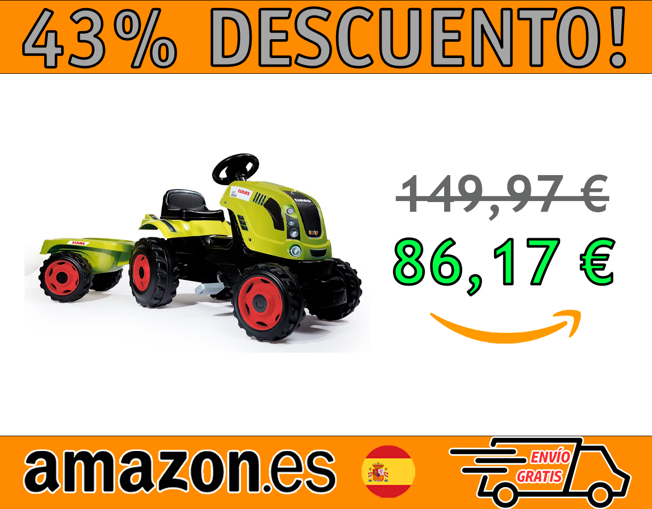 TRACTOR + REMOLQUE SMOBY CLAAS FARMER XL PEDAL