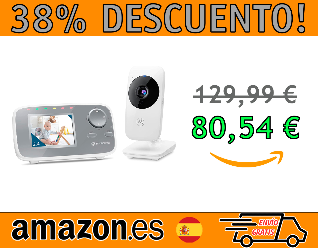 VIGILABEBÉS CON CÁMARA MOTOROLA NURSERY VM482