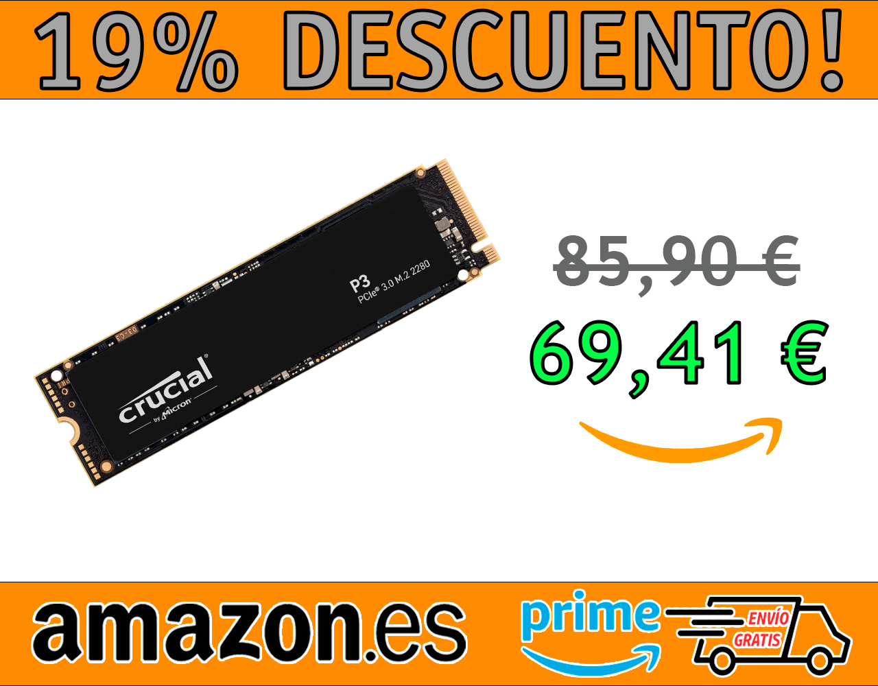 DISCO M.2 SSD CRUCIAL P3 (1TB) PCIE 3.0