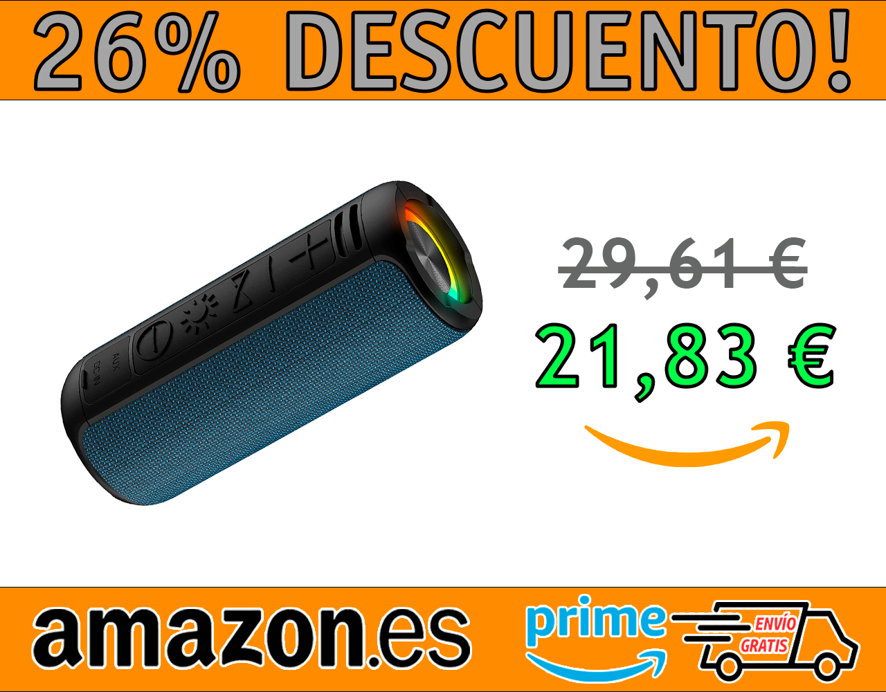 ALTAVOZ BLUETOOTH LED 5.0 DCU TECNOLOGIC