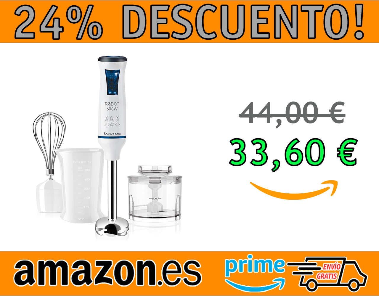 BATIDORA DE MANO TAURUS ROBOT PLUS INOX 600W