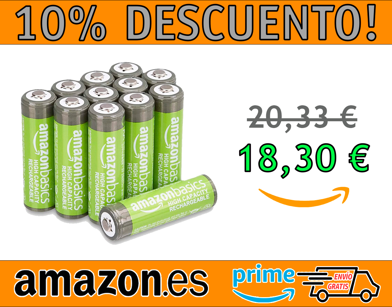 PILAS AA RECARGABLES DE ALTA CAPACIDAD AMAZON BASICS 2400 MAH