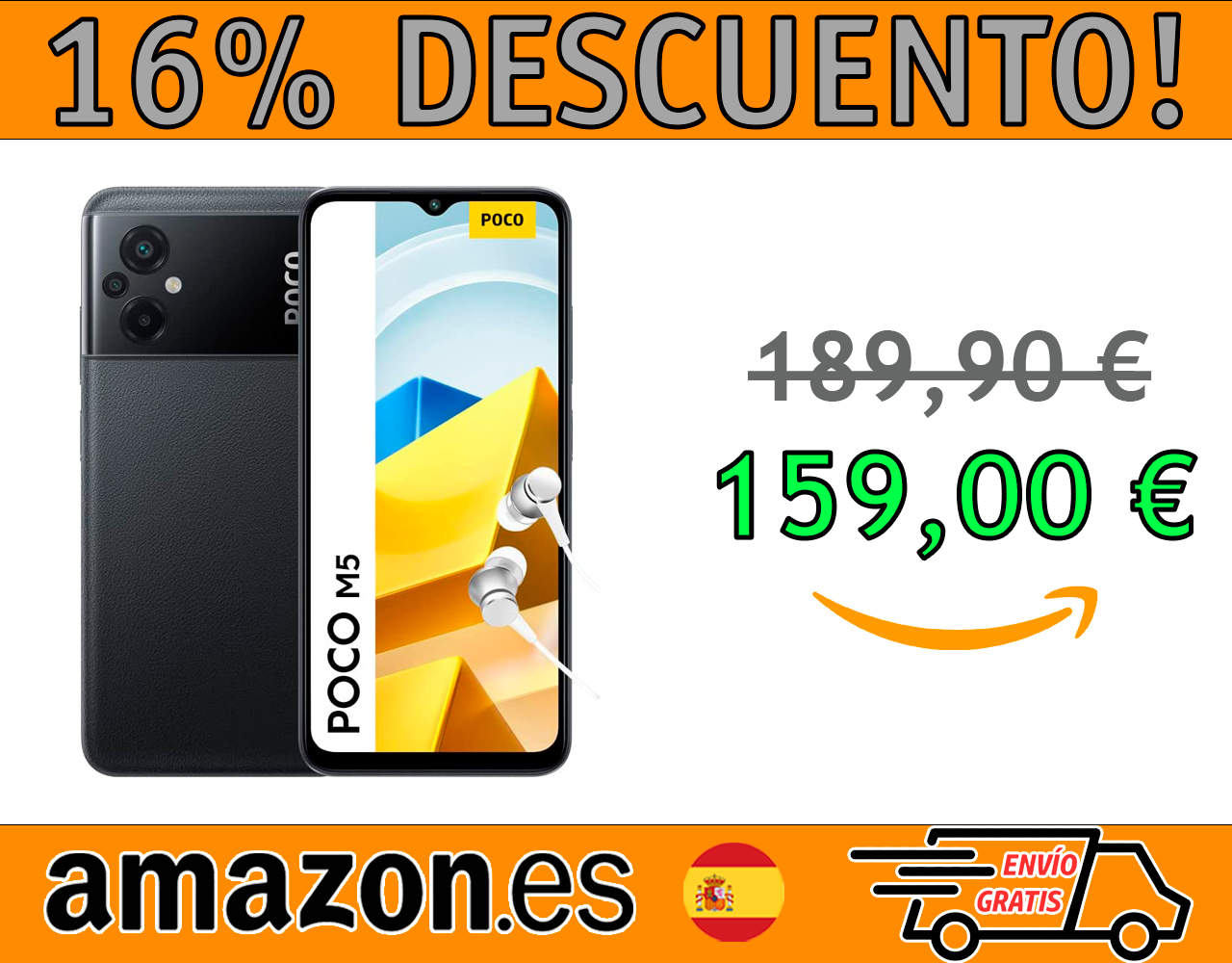 SMARTPHONE XIAOMI POCO M5 DE 4+64GB PANTALLA DE 6.58” 90HZ