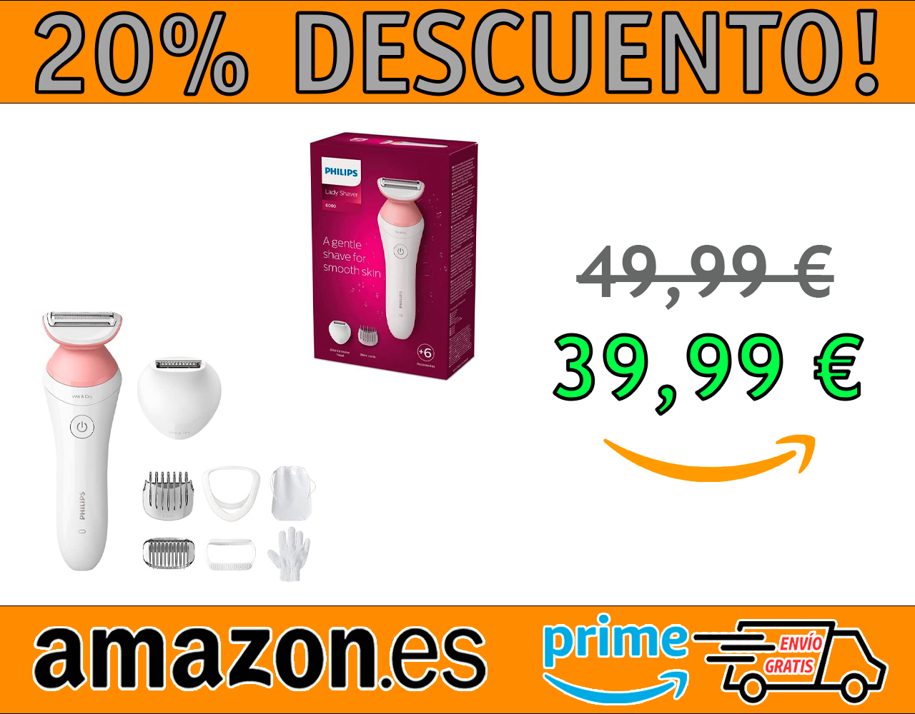 AFEITADORA SIN CABLE PHILIPS LADY SHAVER SERIE 6000