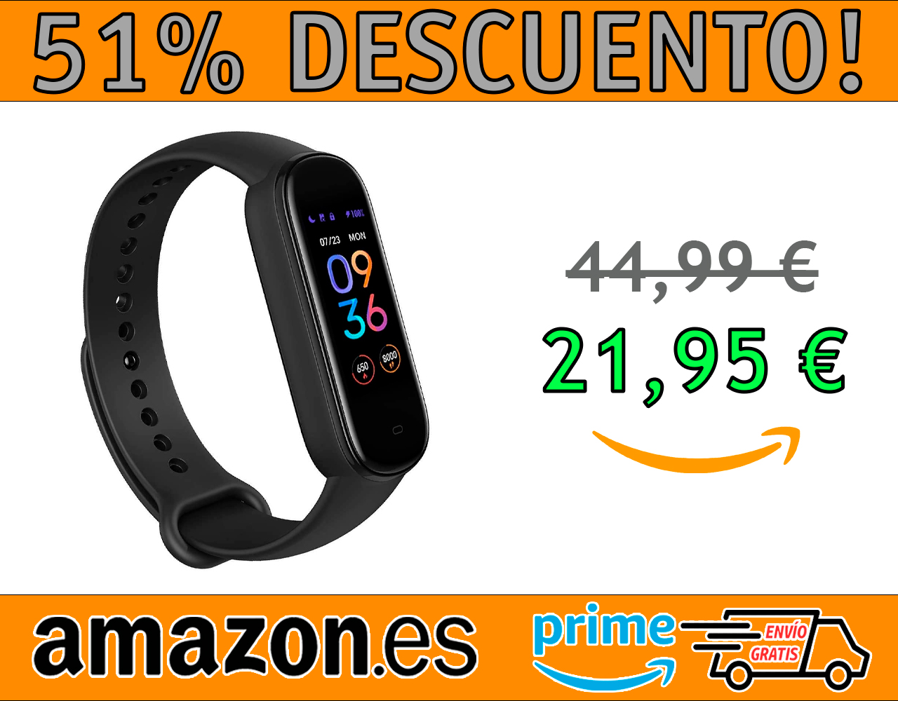 PULSERA INTELIGENTE AMAZFIT BAND 5, UNISEX ADULTO