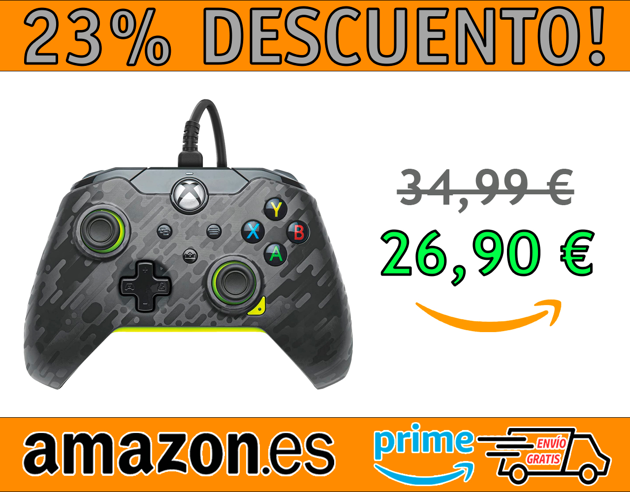 MANDO CON CABLE PDP ELECTRIC CARBON PARA XBOX SERIES X|S
