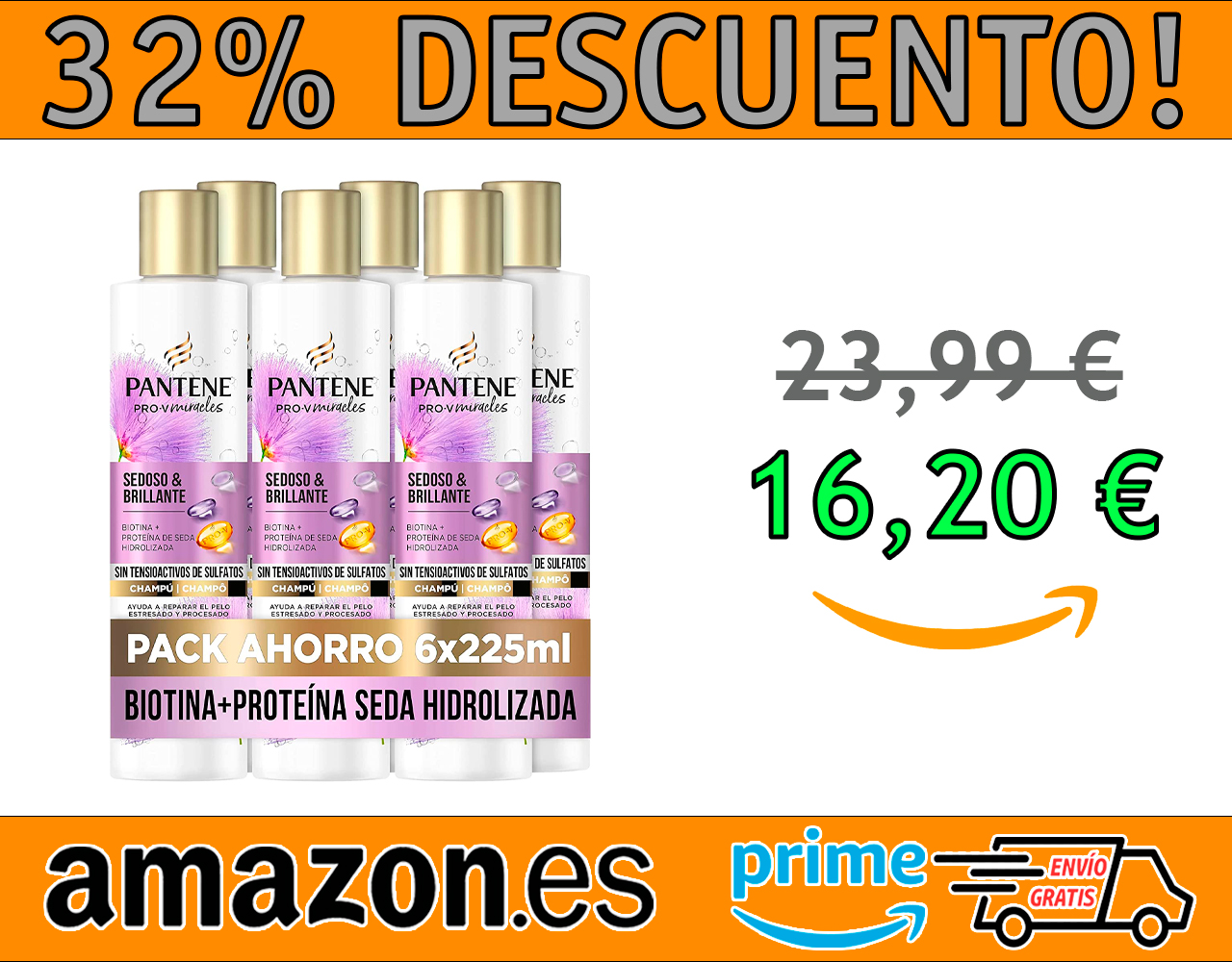CHAMPÚ SIN SULFATOS PANTENE PRO-V MIRACLES SEDOSO & BRILLANTE