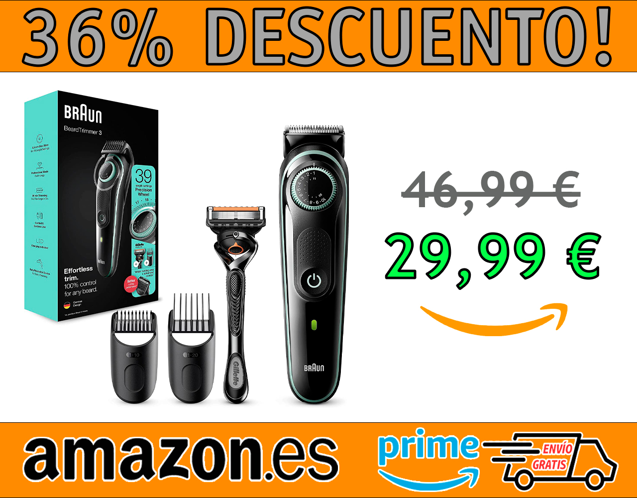 RECORTADORA DE BARBA Y PELO BRAUN 3 BT3341