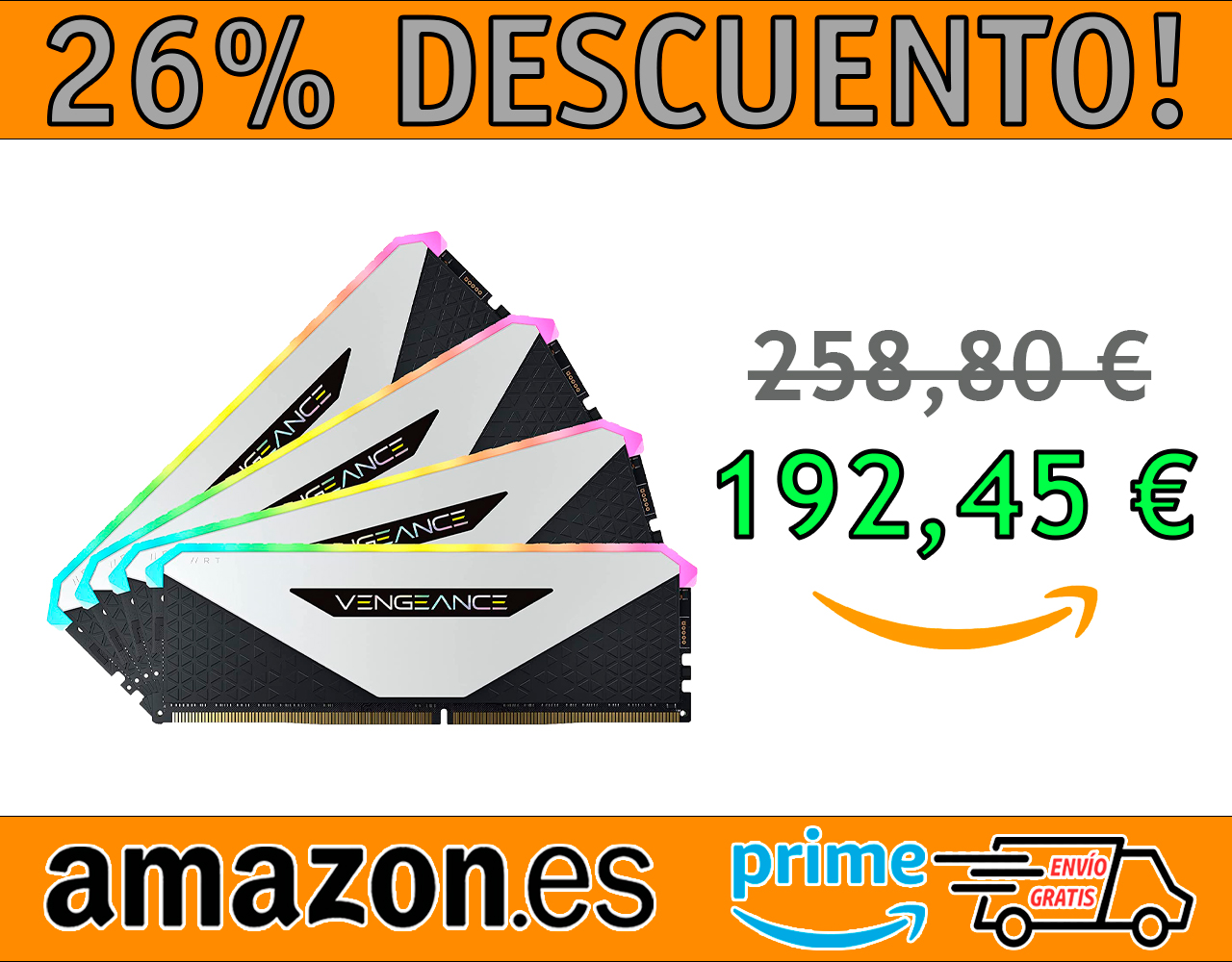 MEMORIA DDR4 CORSAIR VENGEANCE RGB RT 64GB (4X16GB)