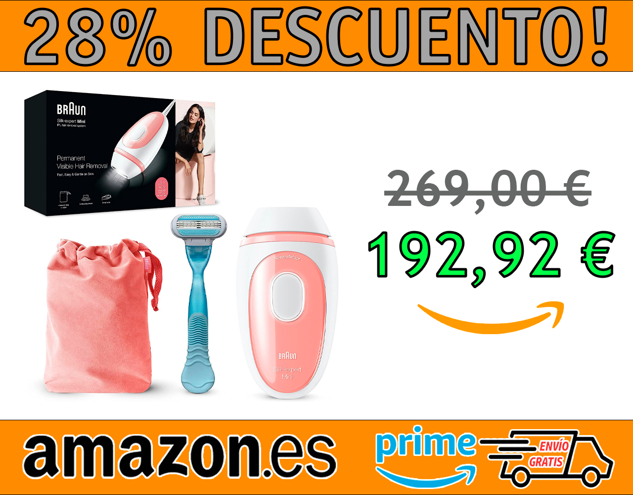 DEPILADORA LASER MUJER BRAUN SILK-EXPERT IPL LUZ PULSADA