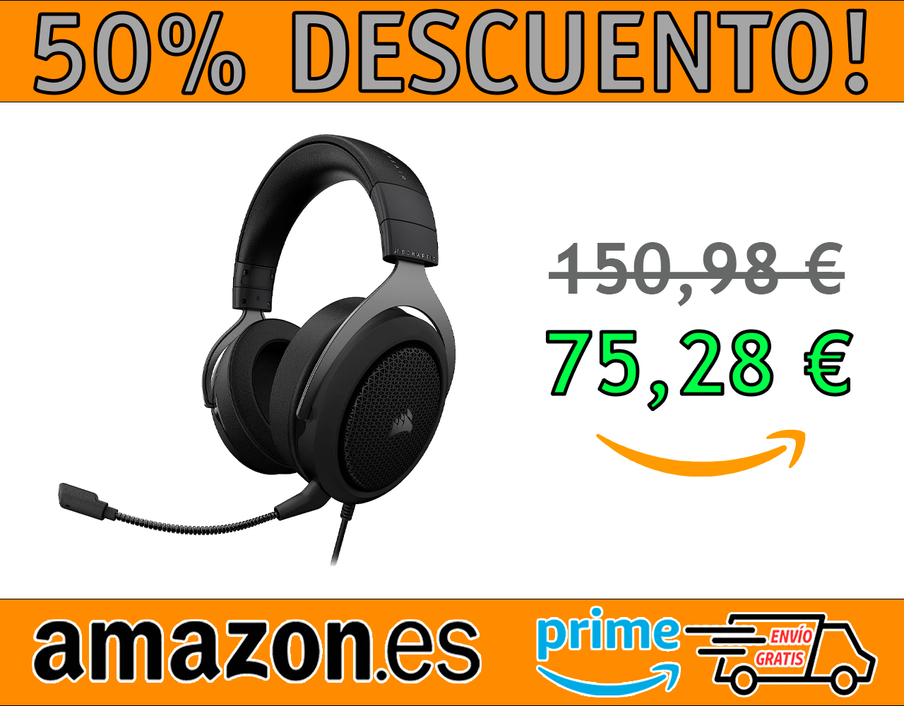 AURICULARES CORSAIR HS60 HAPTIC STEREO CARBON.