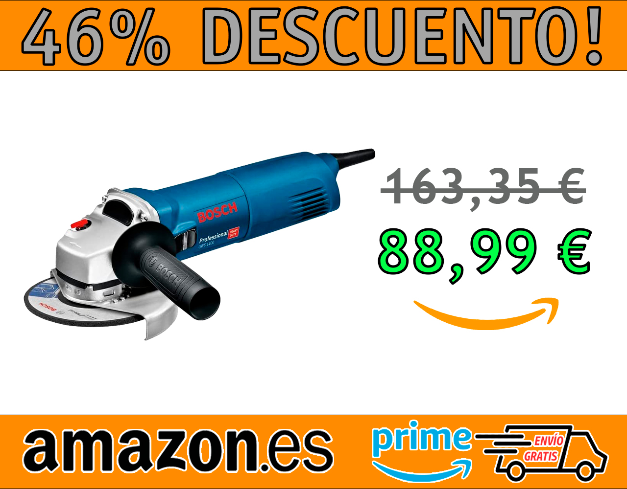 AMOLADORA ANGULAR BOSCH PROFESSIONAL GWS 1400W