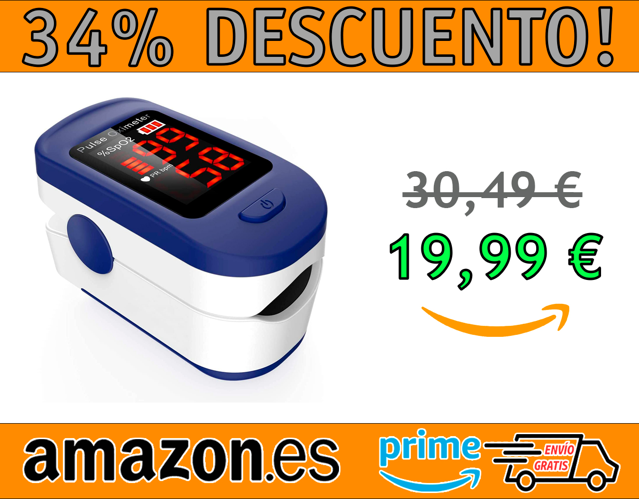 OXÍMETRO DIGITAL DE DEDO CON PANTALLA LED AGPTEK