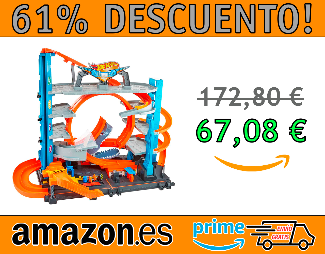 MEGAGARAJE CON TIBURÓN HOT WHEELS CITY