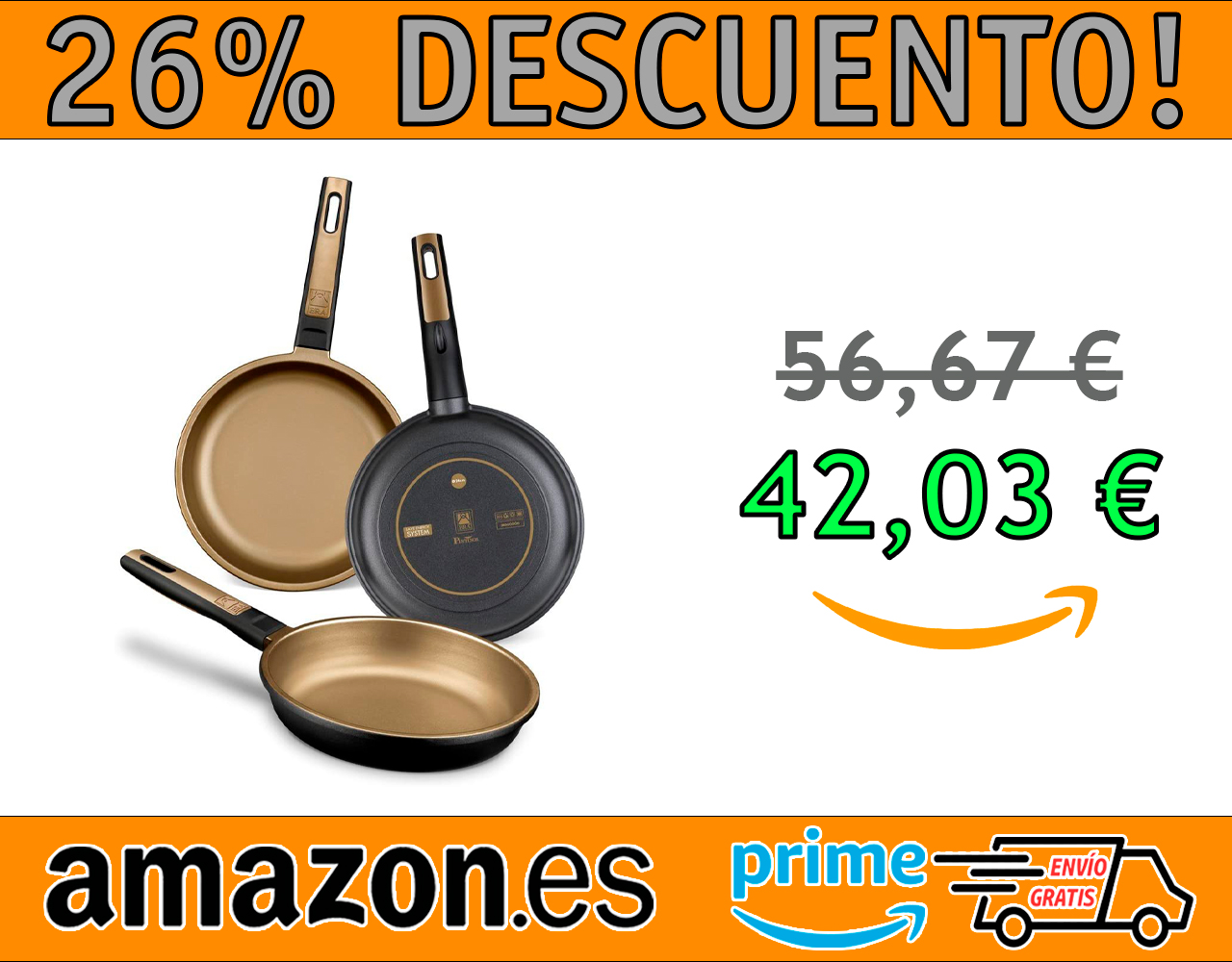 SET DE 3 SARTENES DE ALUMINIO FUNDIDO BRA TERRA