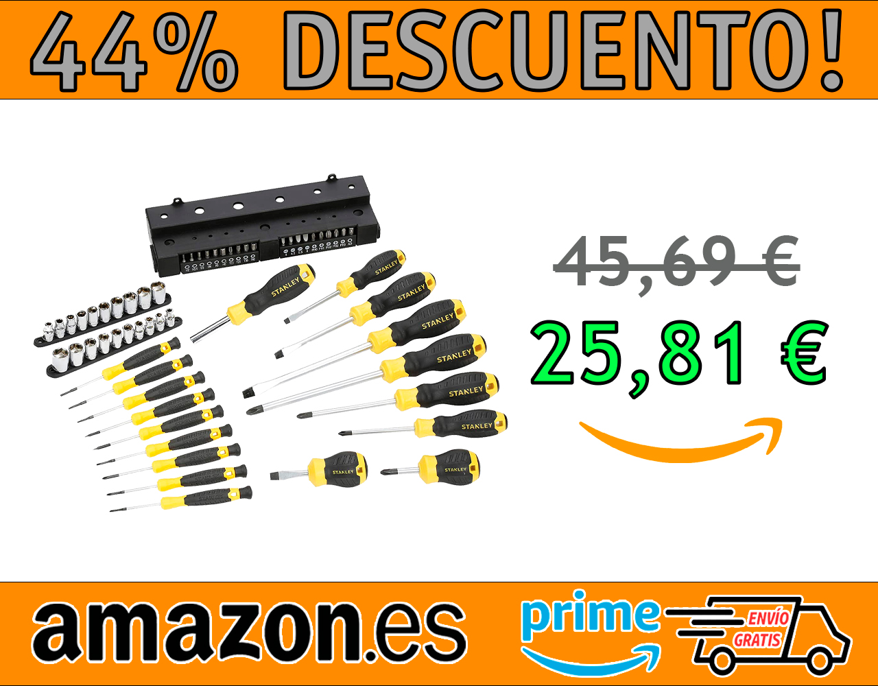SET DE DESTORNILLADORES Y PUNTAS DE DESTORNILLADOR STANLEY