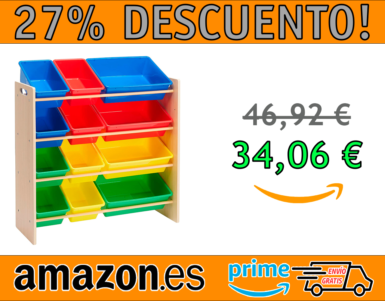ORGANIZADOR DE JUGUETES CON 12 COMPARTIMENTOS DE PLÁSTICO