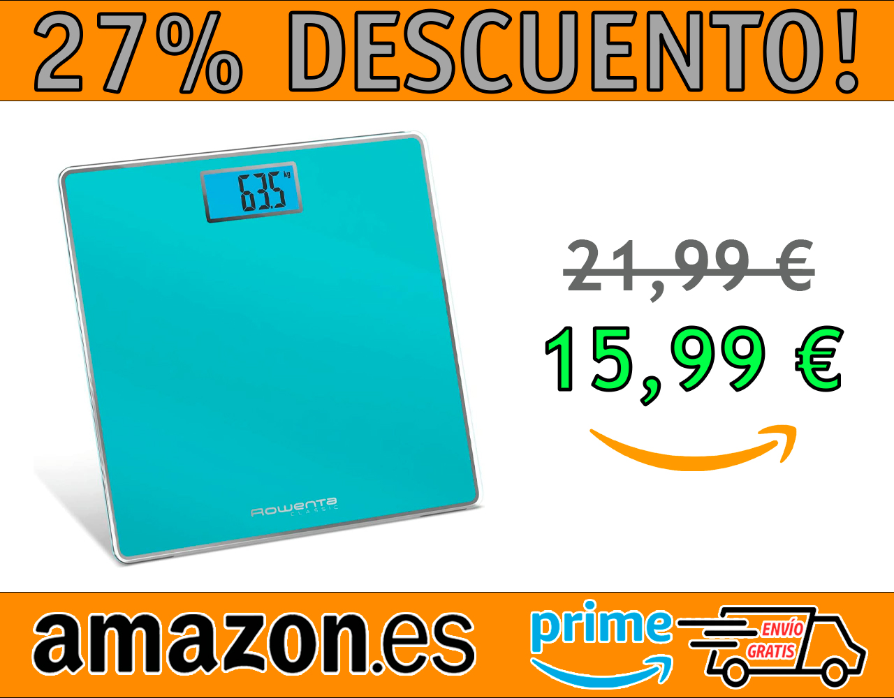BÁSCULA DE BAÑO CON PANTALLA LCD ROWENTA CLASSIC BS1503