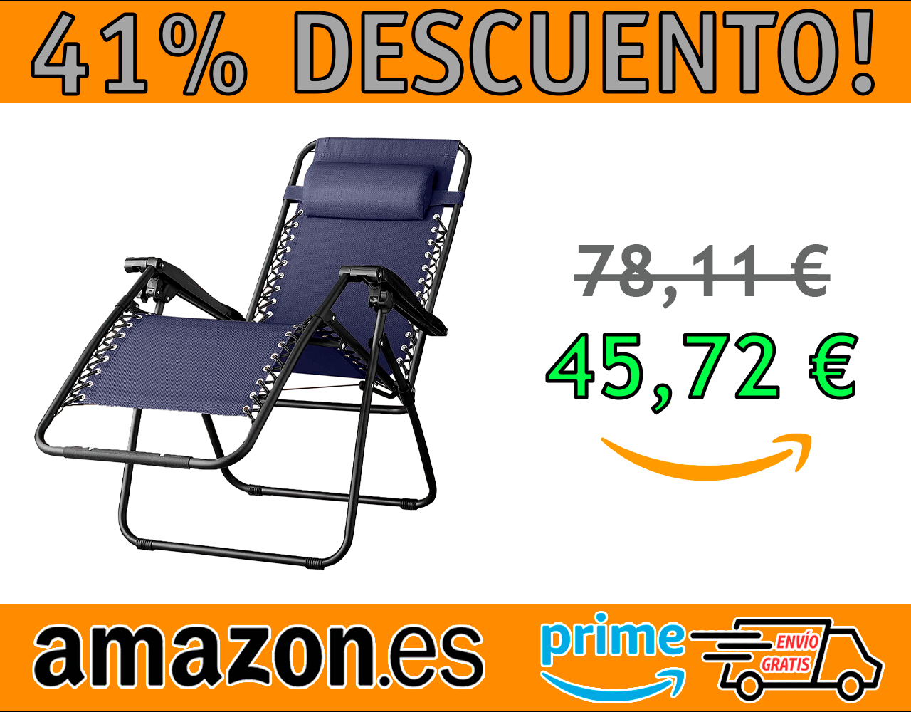 SILLA GRAVEDAD CERO AMAZON BASICS AZUL
